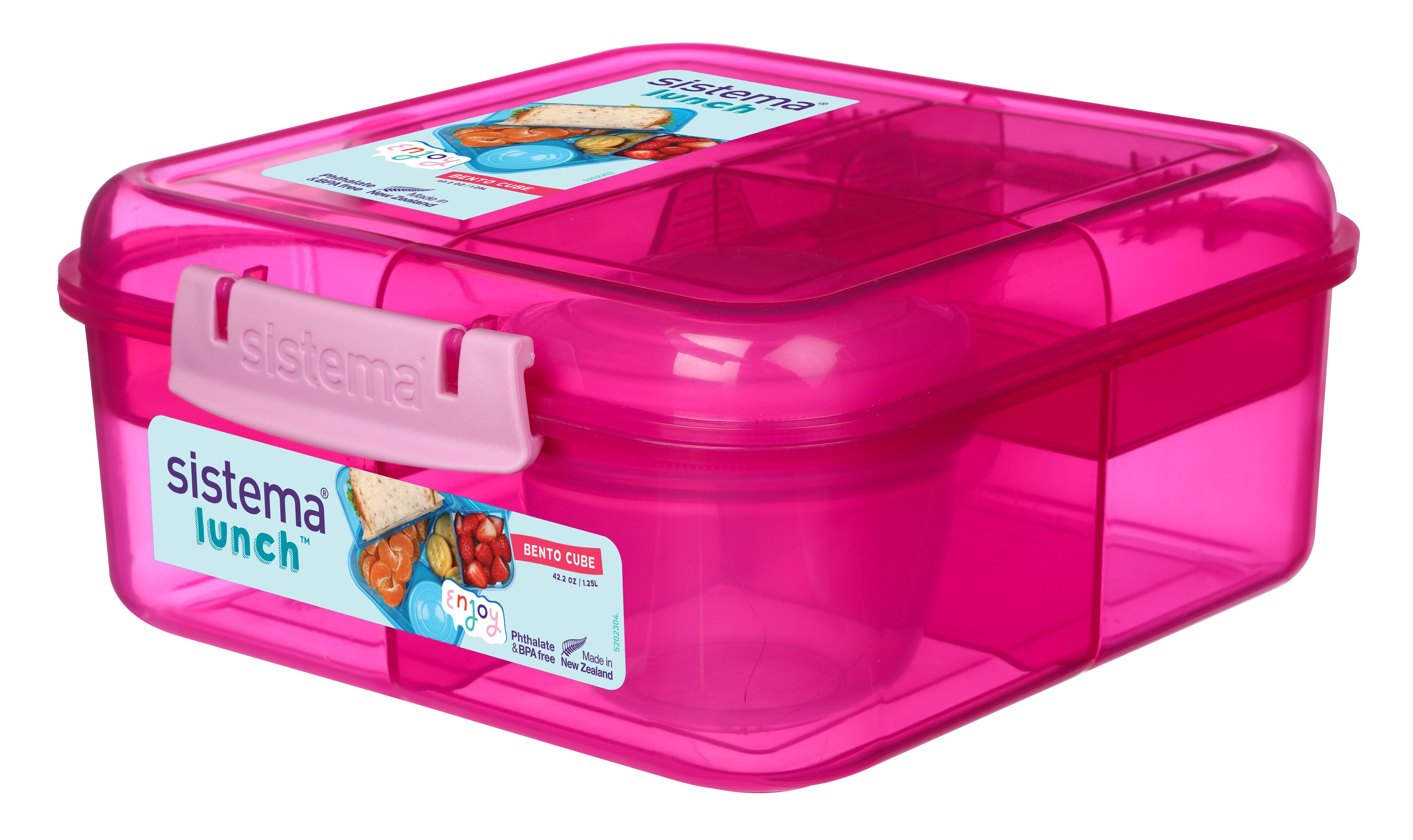 Sistema 1.25L Bento Cube Lunch Pink Køkkenredskab 416853