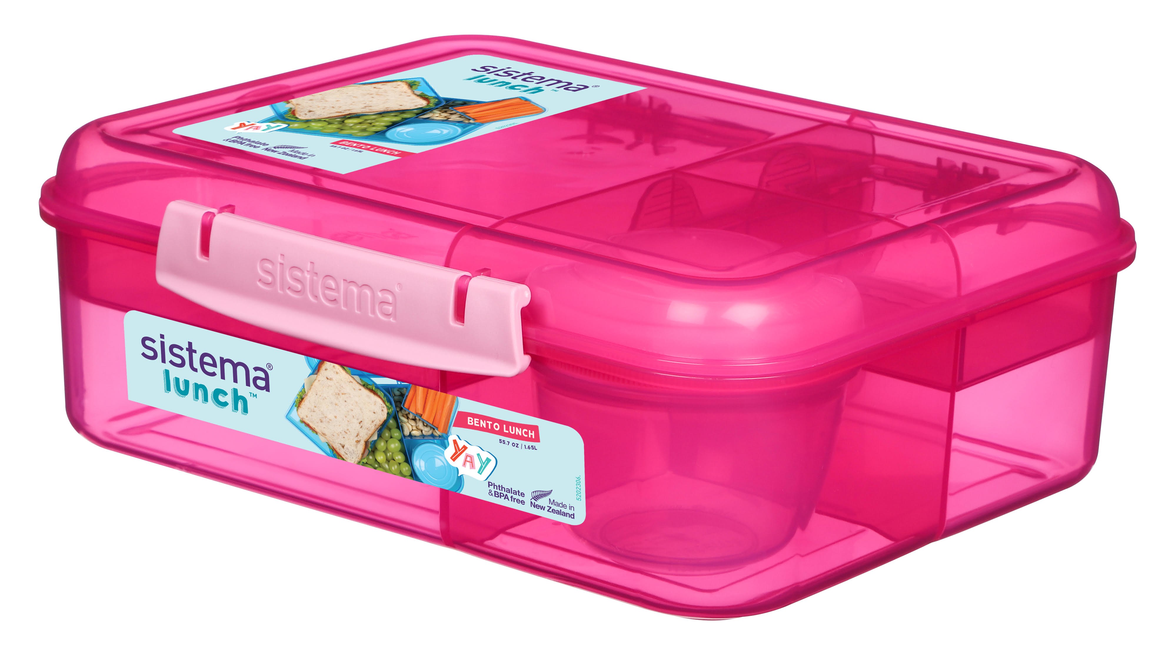 Sistema 1.65L Bento Lunch Pink Køkkenredskab 416903
