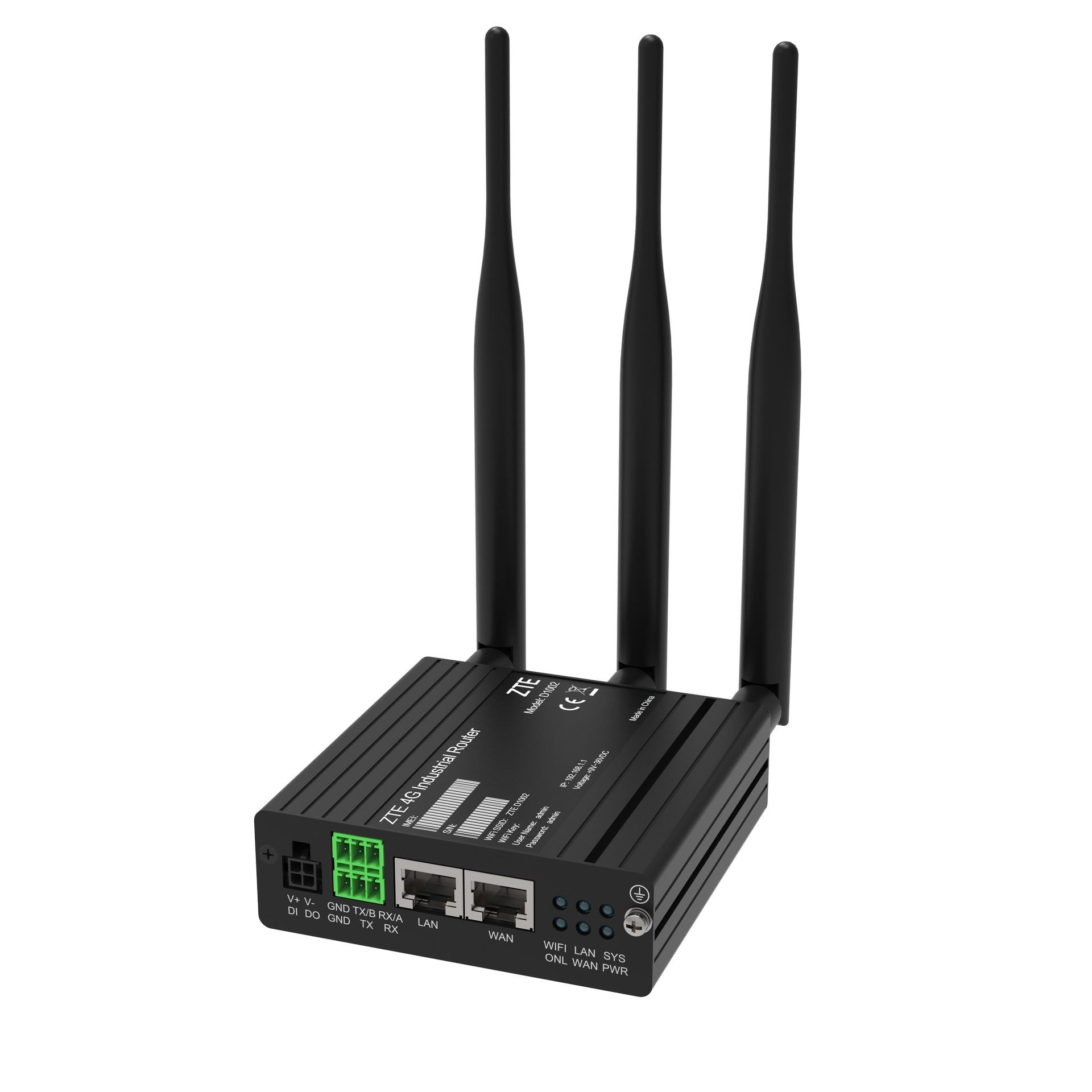 ZTE D1002 Industrial 4G Router - Wireless router 802.11 b/g/n Router 123456501000