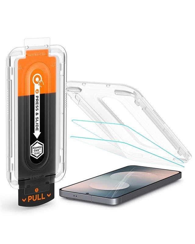 Spigen Glass tR EZ Fit Pro 2 Pack - transparency - Samsung Galaxy S25 FE
