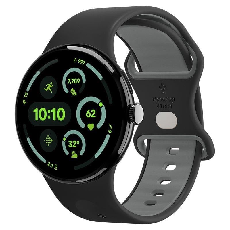 Spigen Nano Pop Band - black sesame - Google Pixel Watch 4/3/2/1 41mm Smartwatch Tilbehør AMP09486