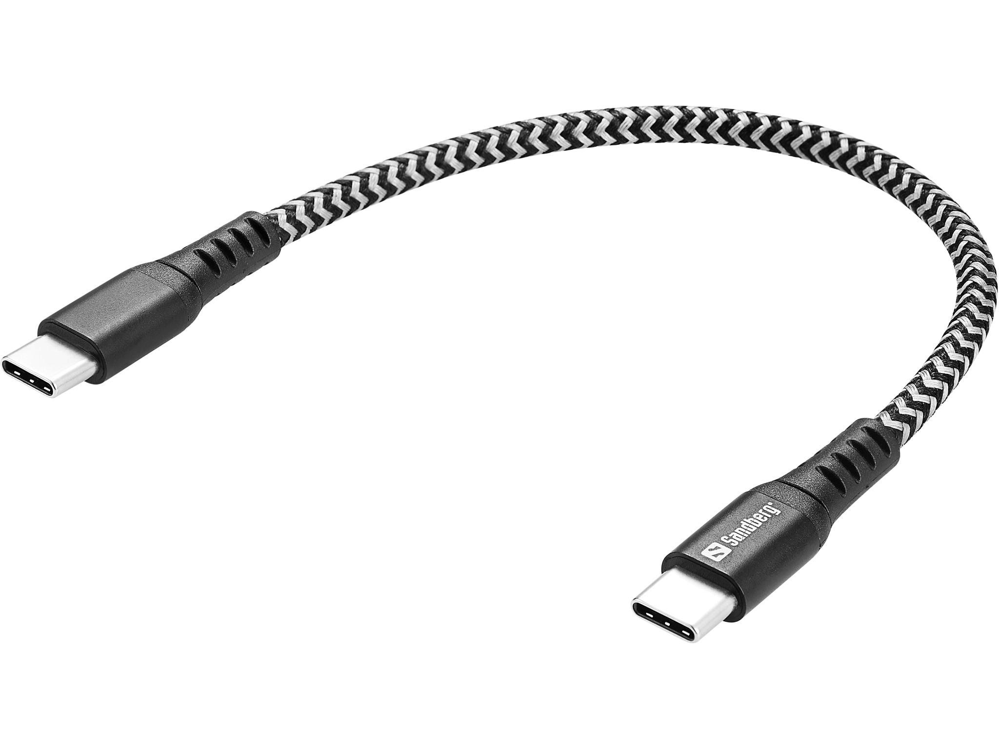 Sandberg Survivor USB-C Cable (100W) - 0.2m Usb Kabel Sort 441-66