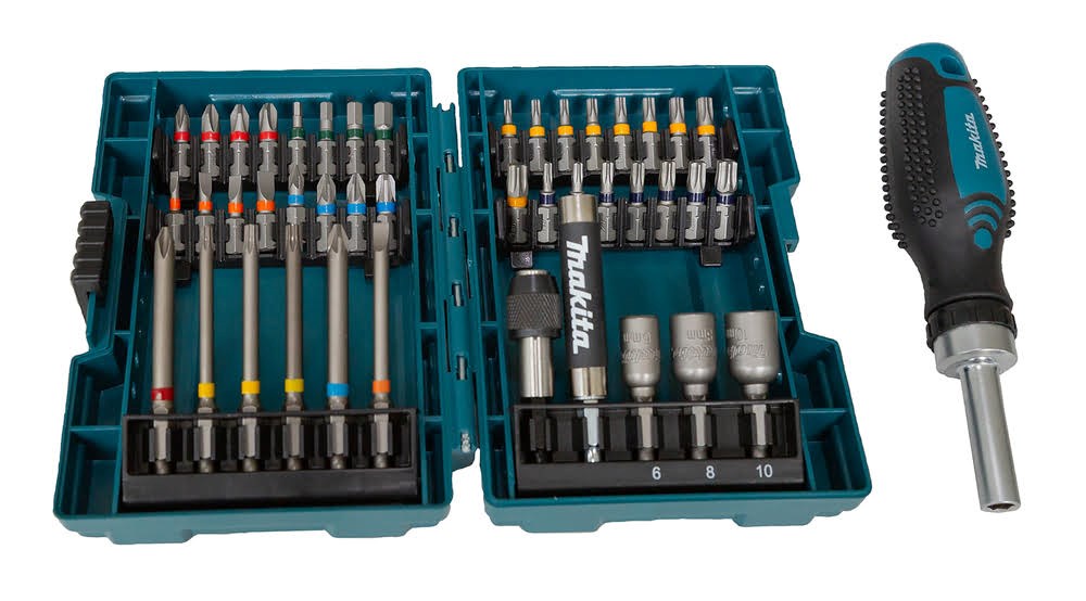 Makita E-25096 Ratchet and Screwdriver - 44 Pieces Værktøj