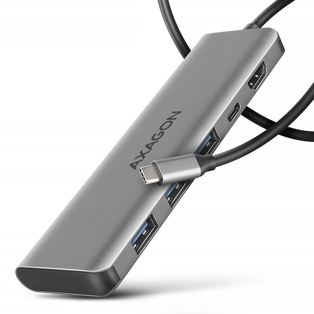 AXAGON SuperSpeed USB-C hub USB hub - USB 3.1 - 5 ports - Sølv Usb Hub HMC-5H