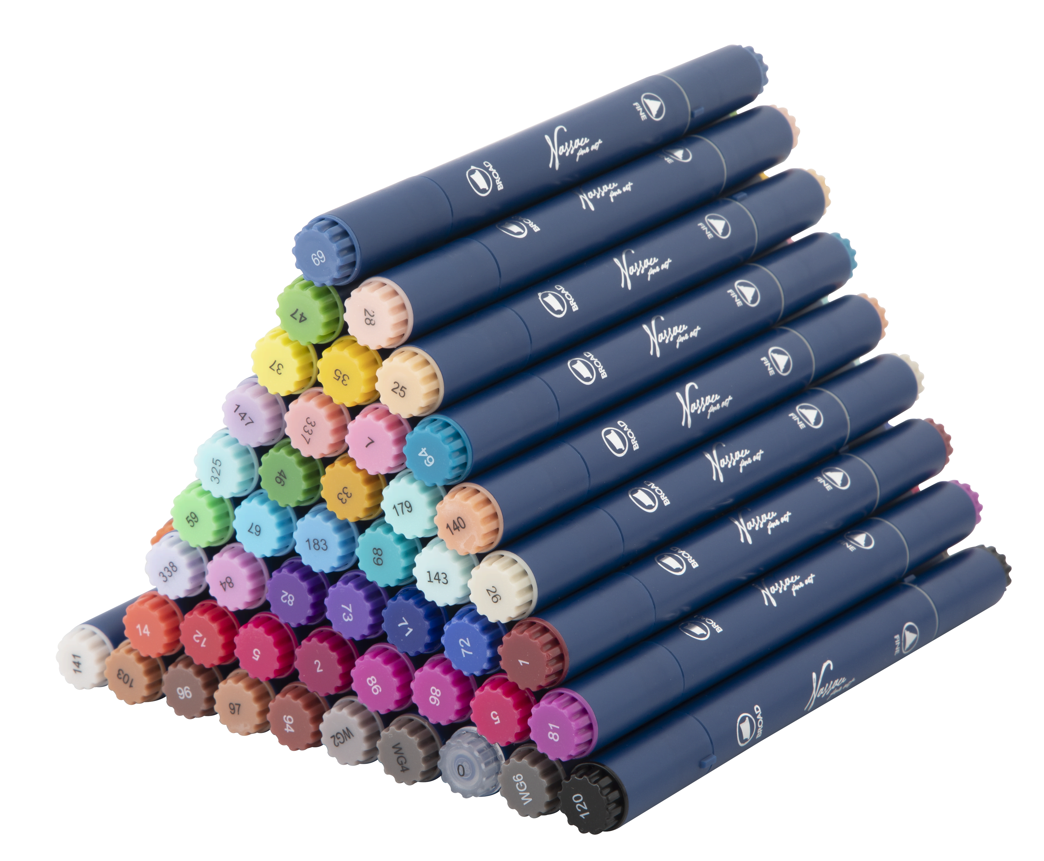 Nassau Round dual markers - 48 pcs Hobbyartikel AR0105/23GE