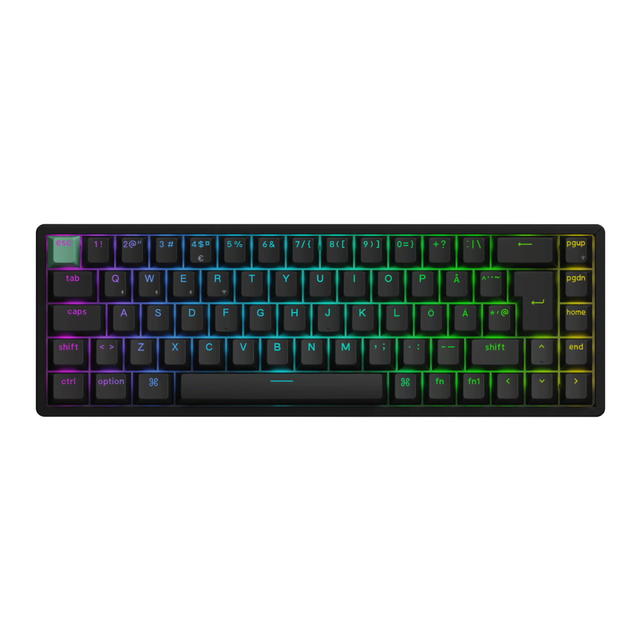 Keychron K6 HE Wireless Tri-Mode - Gaming Tastatur - Nordisk - Sort Tastatur K6H-J1-BO