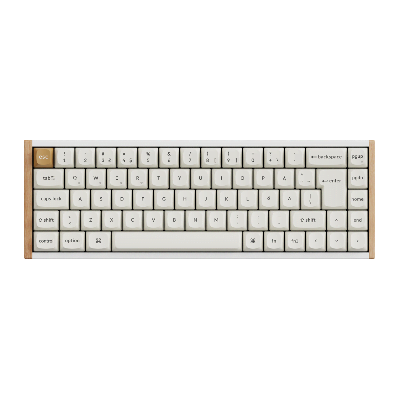 Keychron K6 HE SE Wireless Tri-Mode - Gaming Tastatur - Nordisk - Hvid Tastatur K6H-Q1-BO