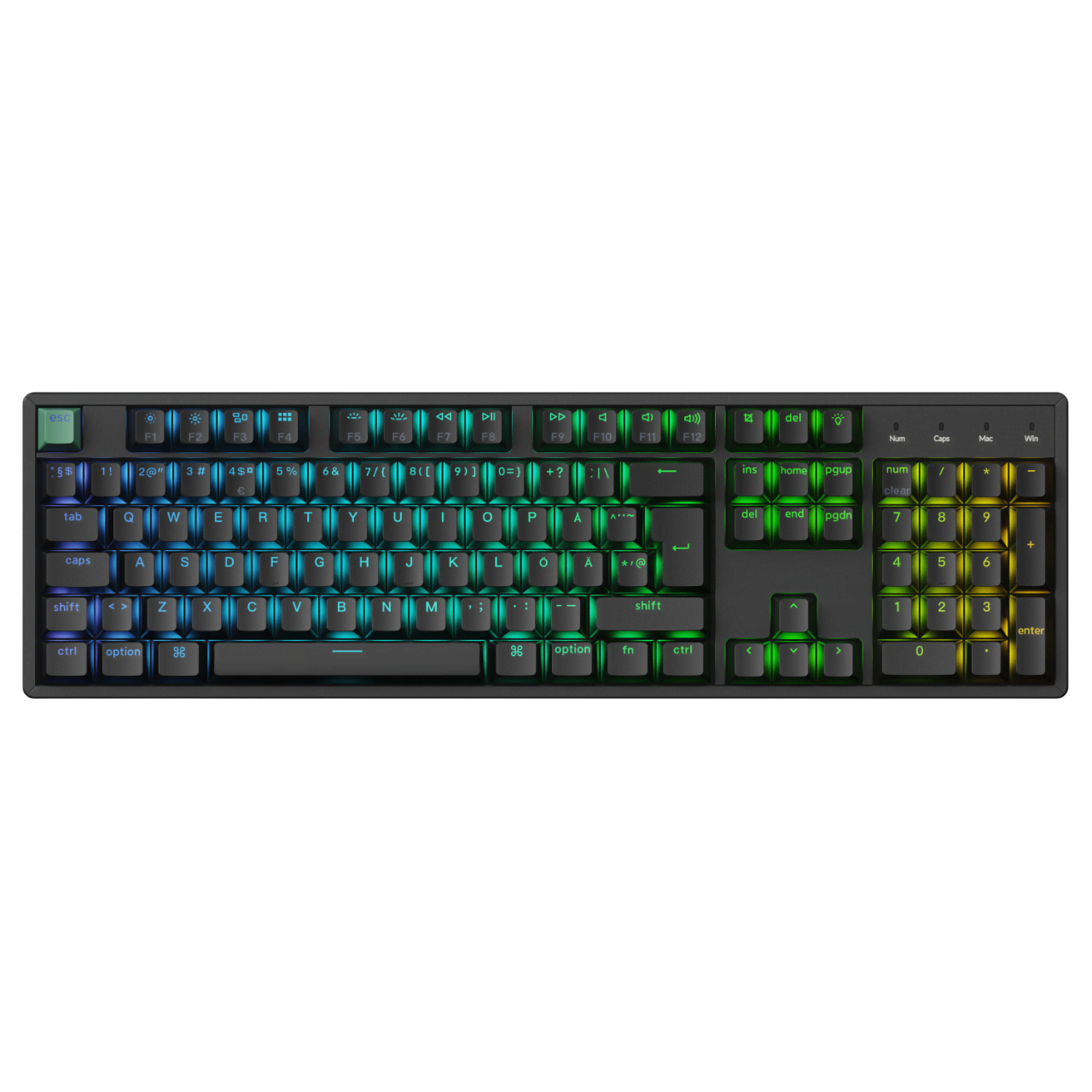 Keychron K10 HE Wireless Tri-Mode - Gaming Tastatur - Nordisk - Sort Tastatur K10H-J1-BO