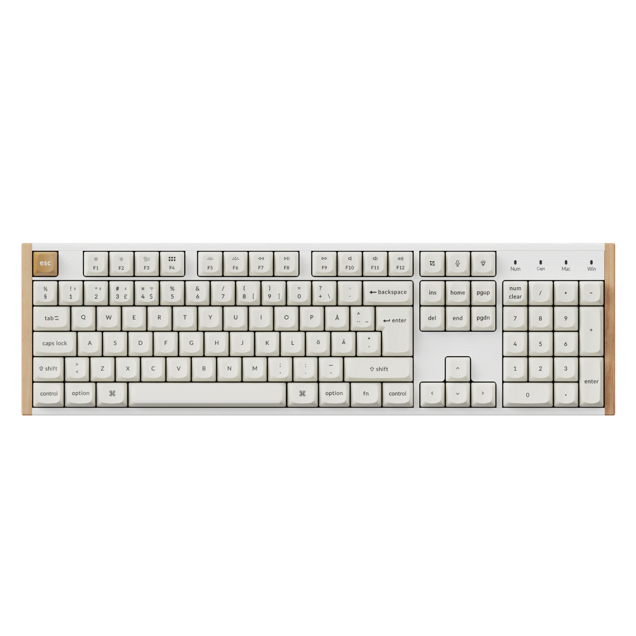 Keychron K10 HE SE Wireless Tri-Mode - Gaming Tastatur - Nordisk - Hvid