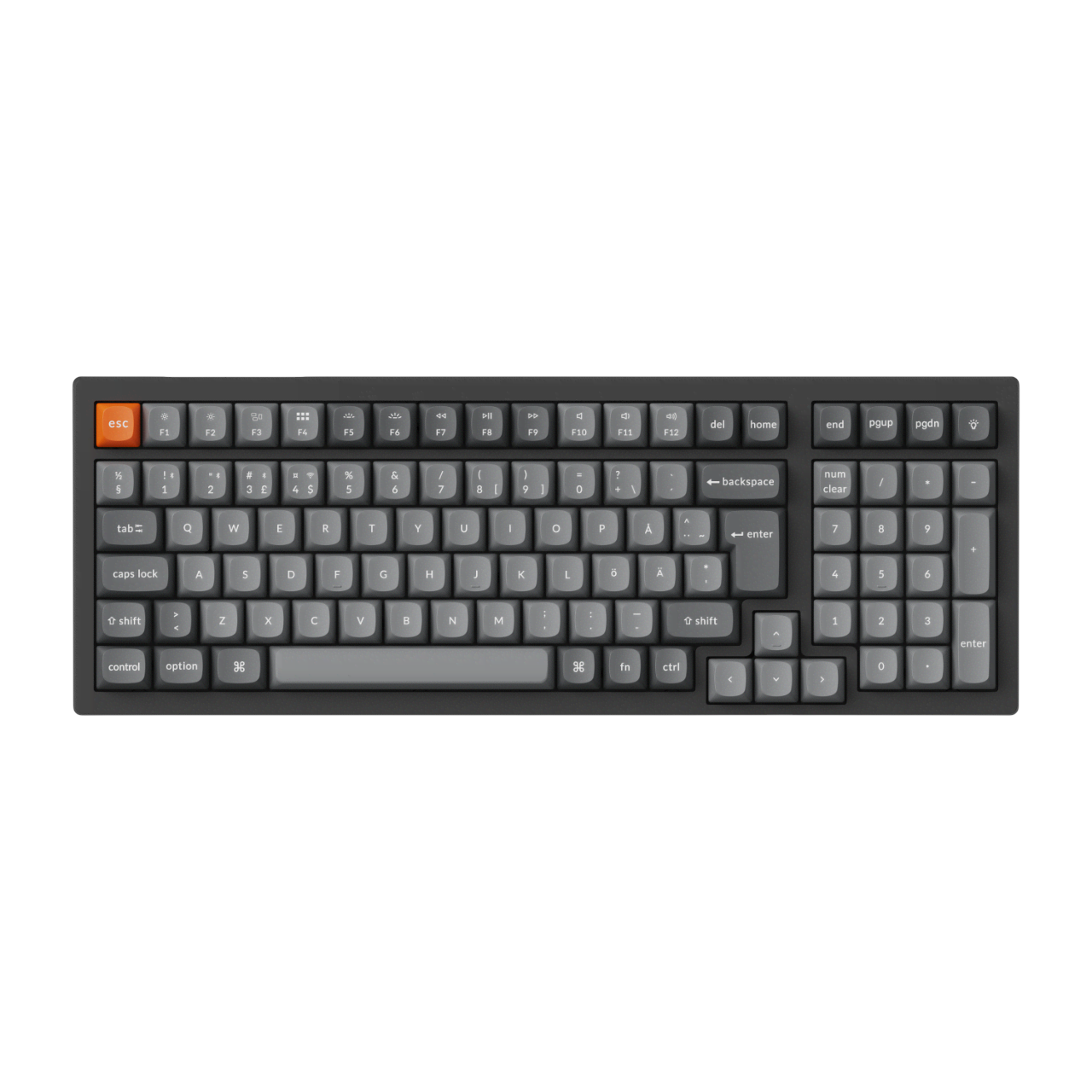 Keychron K4 MAX Wireless Tri-Mode - Keychron Super Brown - Gaming Tastatur - Nordisk - Grå