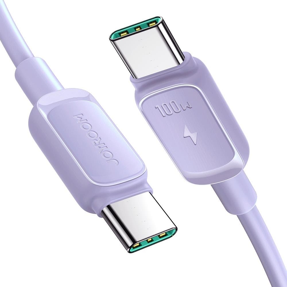 Joyroom Multi-Color Series A14 USB-C / USB-C 100W Cable 1.2m - Purple Usb Kabel Lilla S-CC100A141P