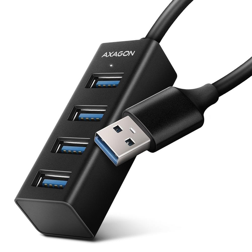 AXAGON SuperSpeed USB-A mini hub USB hub - USB 3.2 - 4 ports - Sort Usb Hub HUE-M1A
