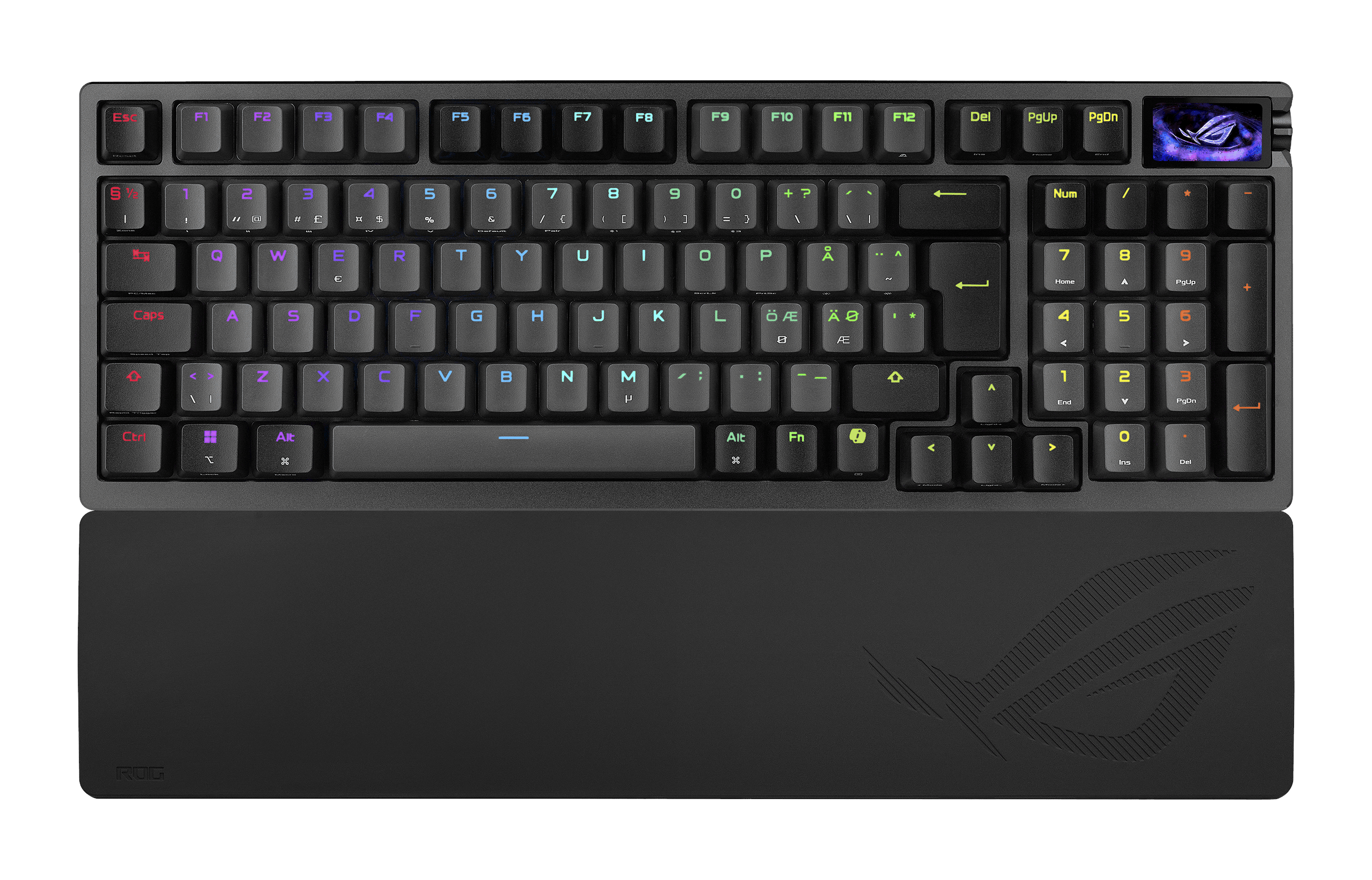 ASUS ROG Azoth 96 HE - Gaming Tastatur - Nordisk - Sort Tastatur 90MP040H-BKNA20
