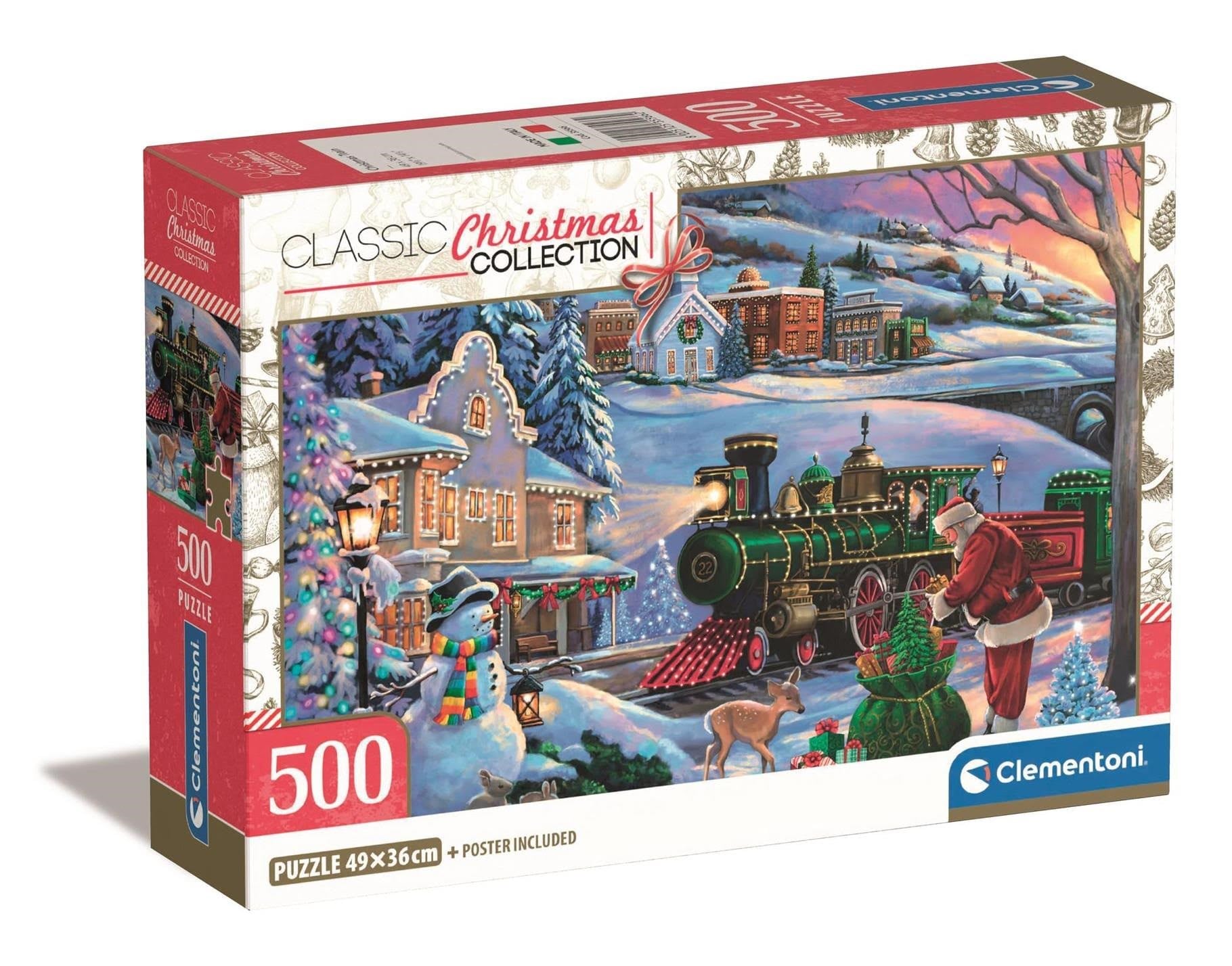Clementoni Puslespil HQC Xmas Train, 500 brikker 2D Puslespil Puslespil 35566