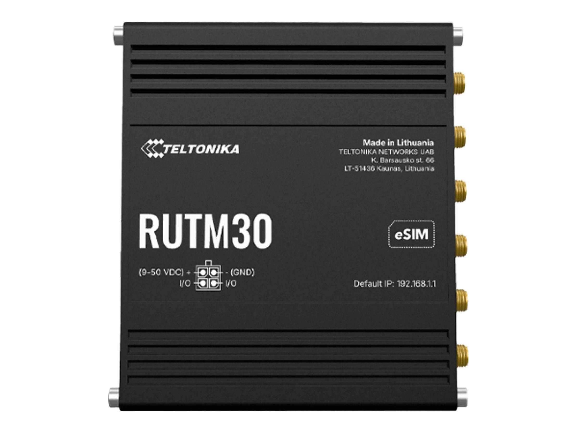 Teltonika RUTM30 5G Router (RUTM30000000 / Standard package with EU PSU) - Wireless router 802.11a/b/g/n/Wi-Fi 5 Wave 2 Router