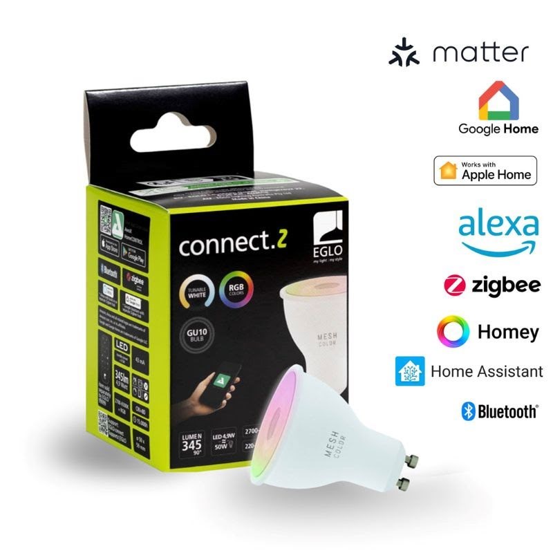 EGLO CONNECT.Z GU10 opal SMART pære M/FARVER(RGB) OG TUNABLE WHITE Smart Home 110394