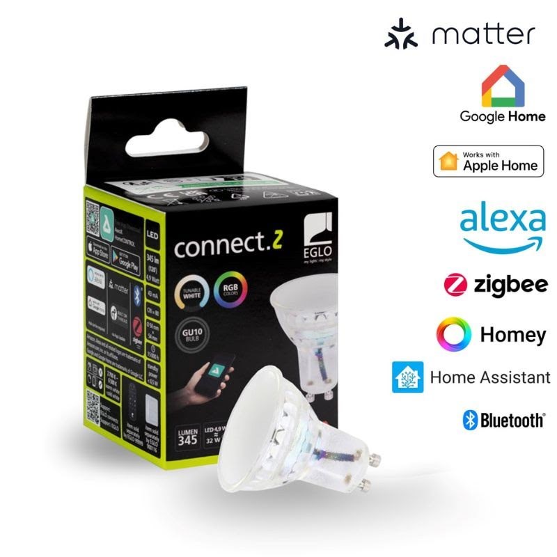 EGLO CONNECT.Z GU10 opal SMART pære M/FARVER(RGB) OG TUNABLE WHITE Smart Home 110421