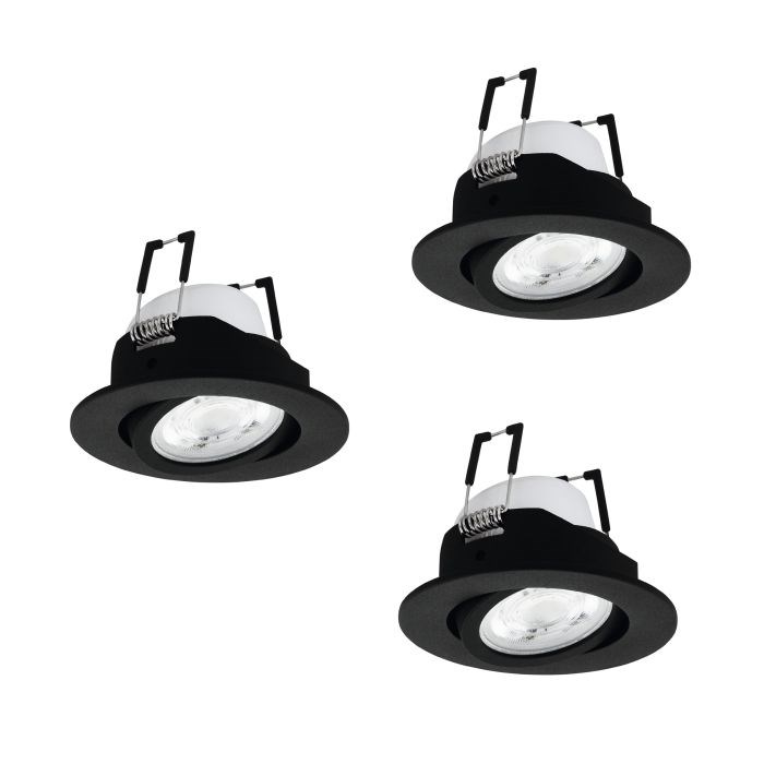 EGLO CONNECT.Z SALICETO SMART indbyg.sæt sort M/FARVER(RGB) OG TUNABLE WHITE