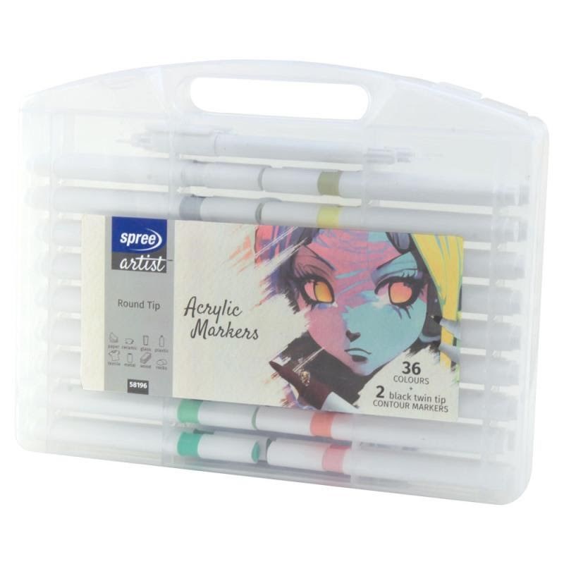 SPREE Marker ø4mm. 36+2 stk. Stentusser Hobby Artikler 58196