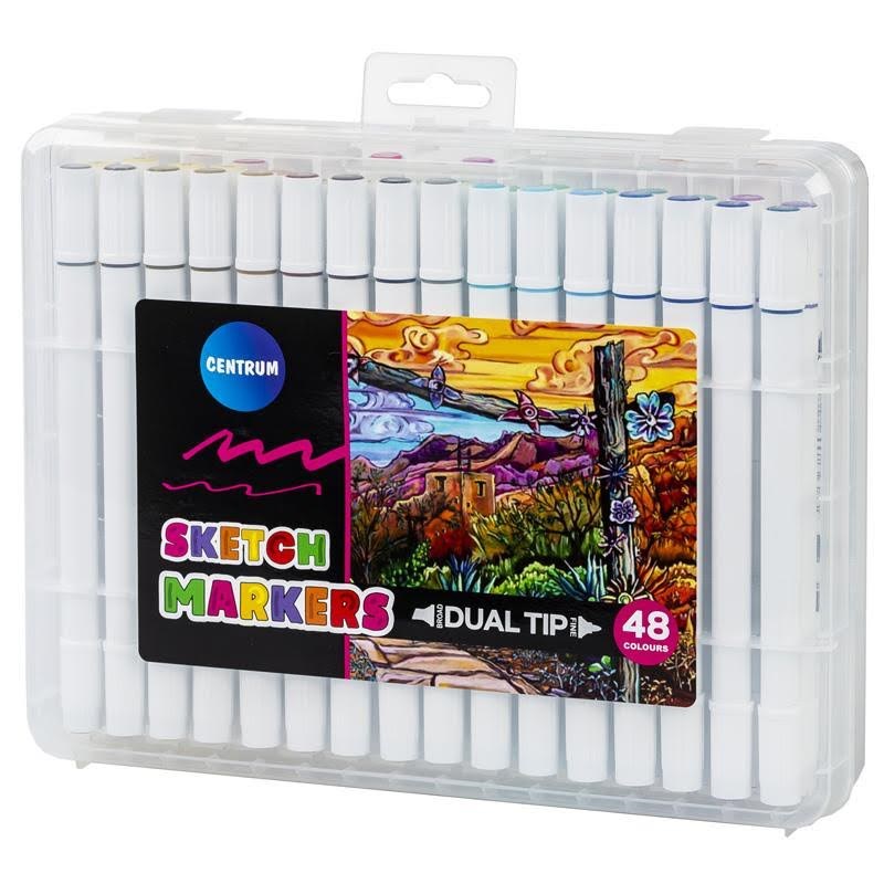 CENTRUM TWIN MARKERS 48 stk. etui Hobby Artikler 89707