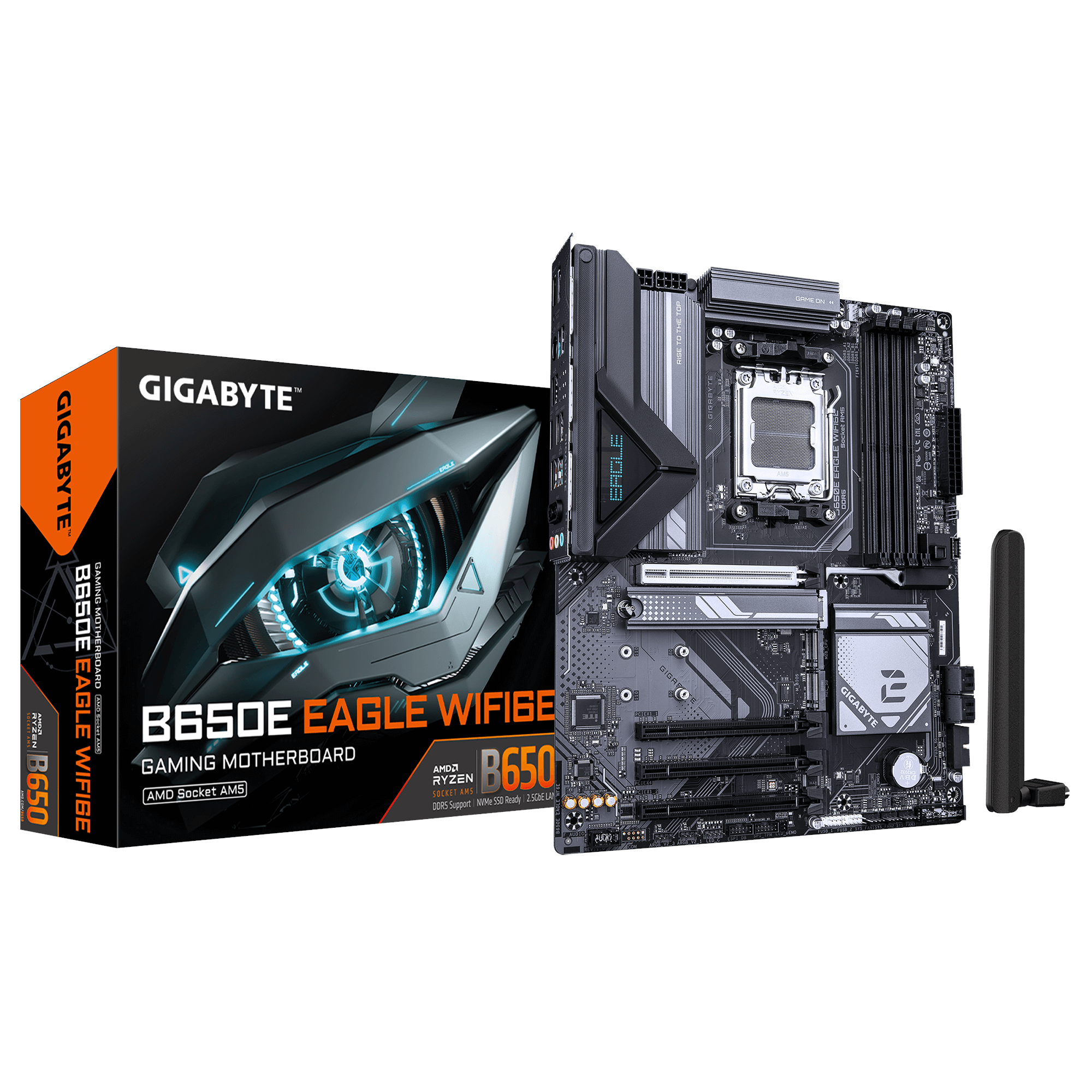 GIGABYTE B650E EAGLE WF6E Bundkort - AMD B650 - AMD AM5 - DDR5 RAM - ATX