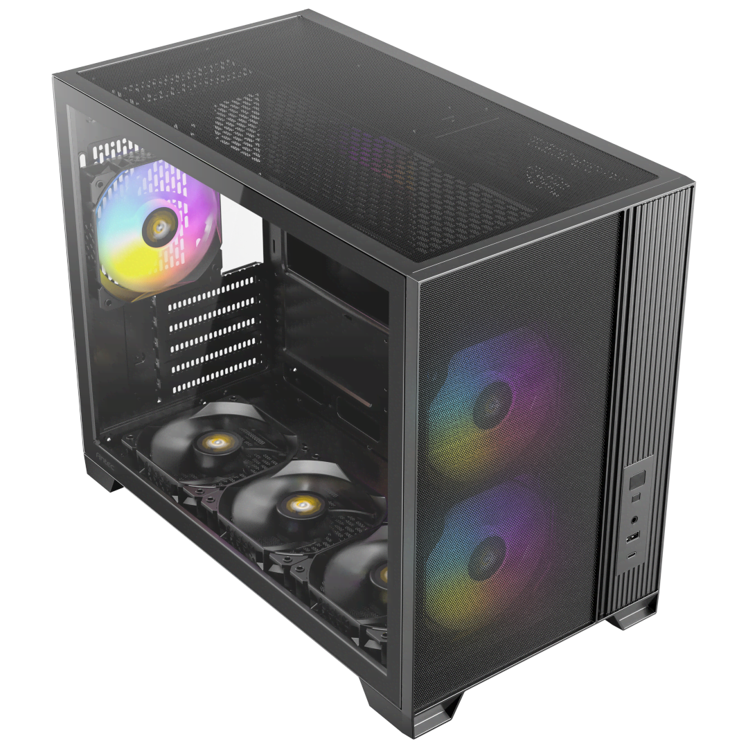 Antec FLUX M - Kabinet - Minitower - Sort Kabinet 0-761345-10253-7