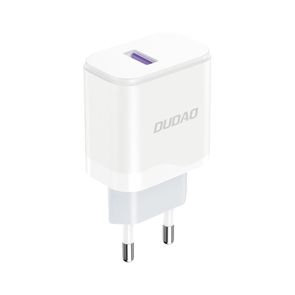 Dudao A20EU USB-A 18W network charger - white Mobil Oplader 6976625331987