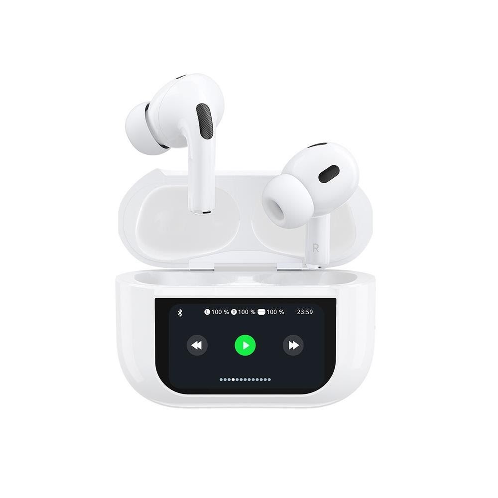 Dudao U19 in-ear TWS wireless Bluetooth 5.3 headphones with LED display - white Hovedtelefoner Og Headset Hvid 6976625332724