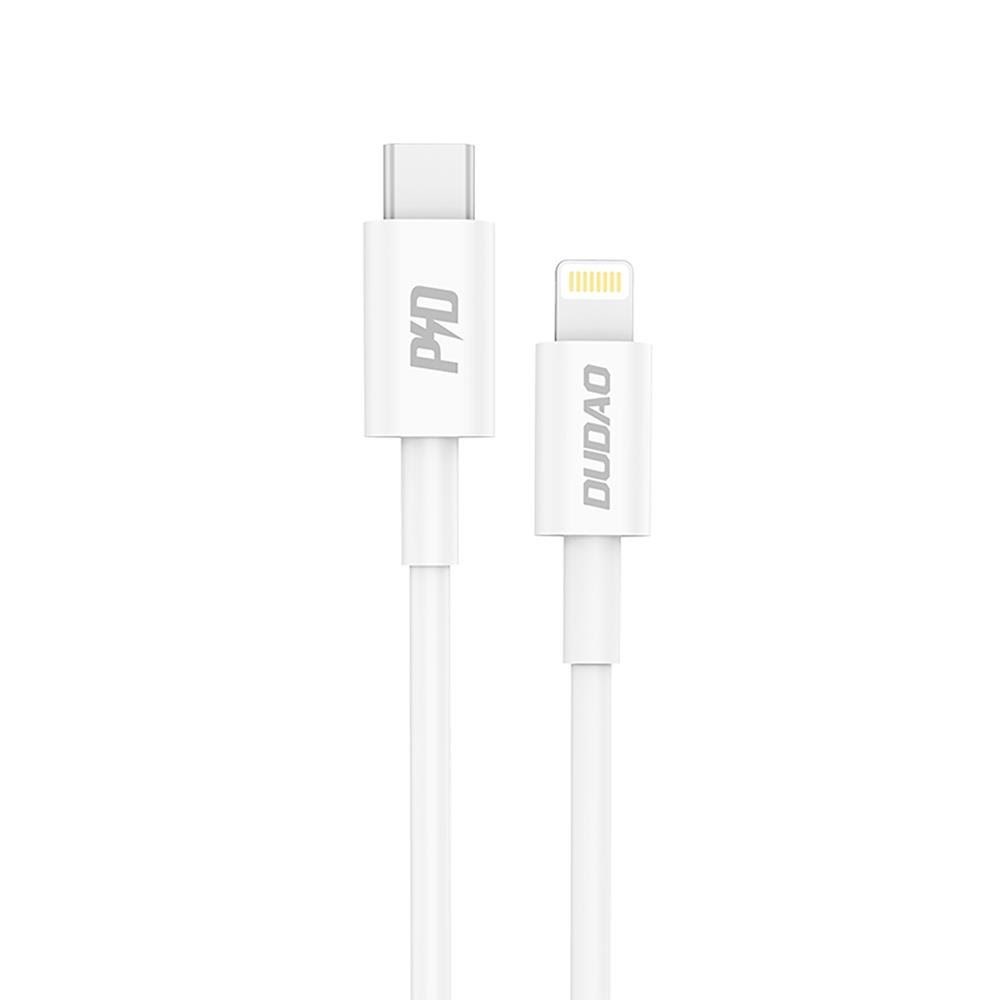 Dudao L6X USB-C - Lightning PD 20W 1m Cable - White Usb Kabel Hvid 6970379617649