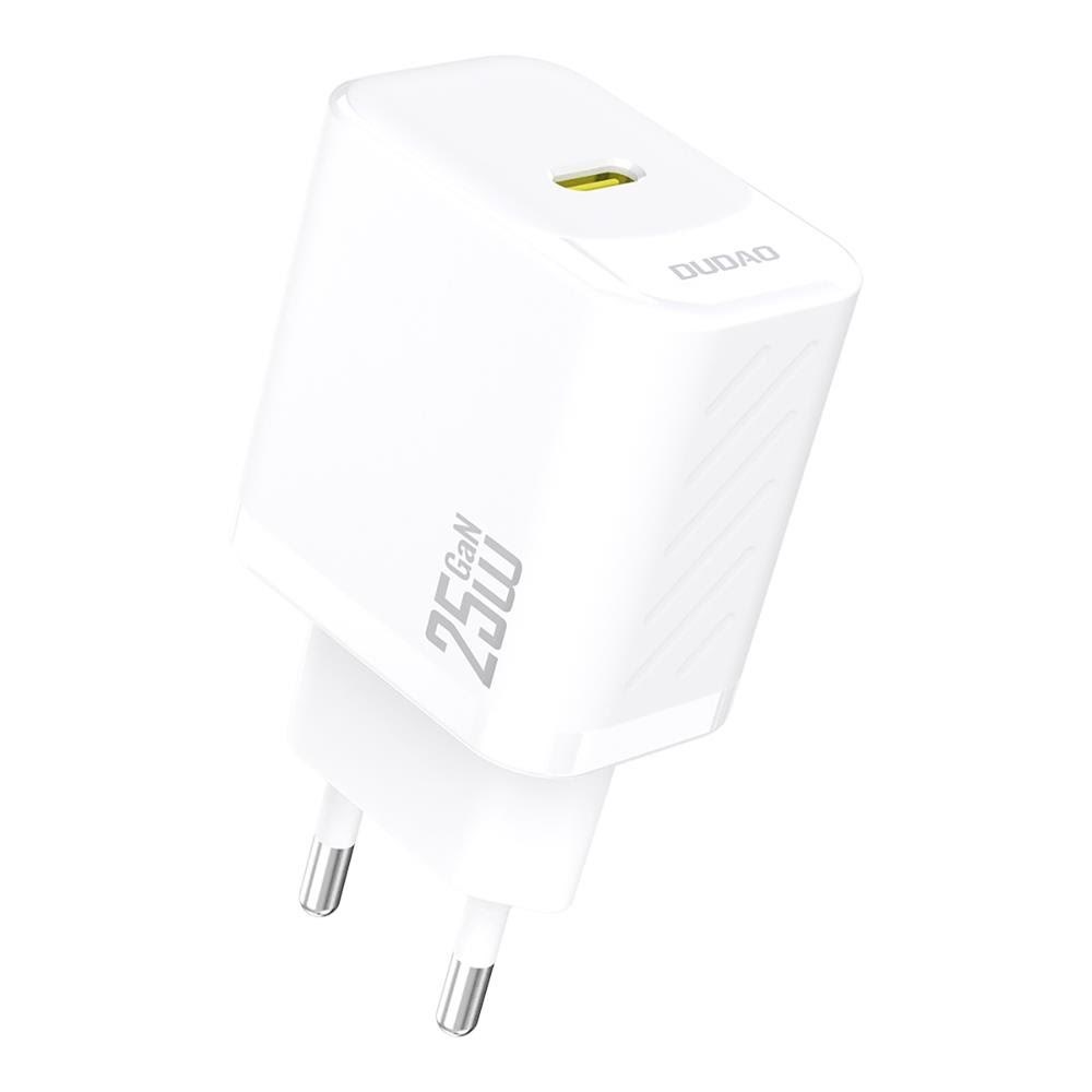 Dudao A27 25W GaN USB-C Wall Charger - White Mobil Oplader 6976625334124