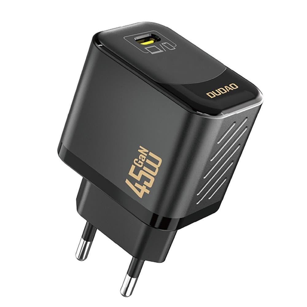 Dudao A28 45W GaN USB-C Wall Charger - Black Mobil Oplader 6976625334254
