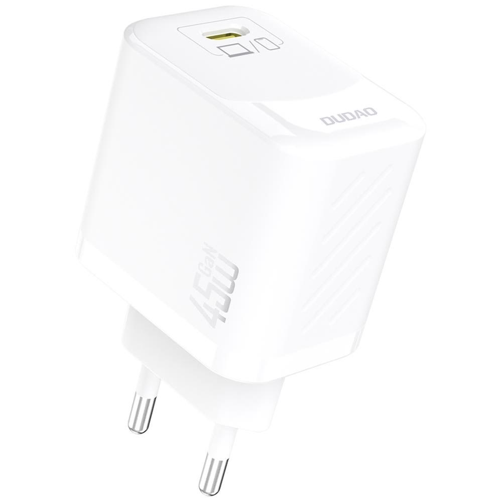 Dudao A28 45W GaN USB-C Wall Charger - White Mobil Oplader 6976625334247