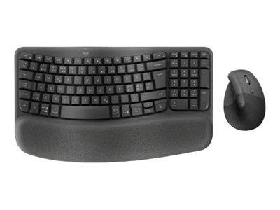 Logitech Wave Keys and Lift Combo - Tastatur & Mus sæt - Nordisk - Sort Tastatur 920-013633