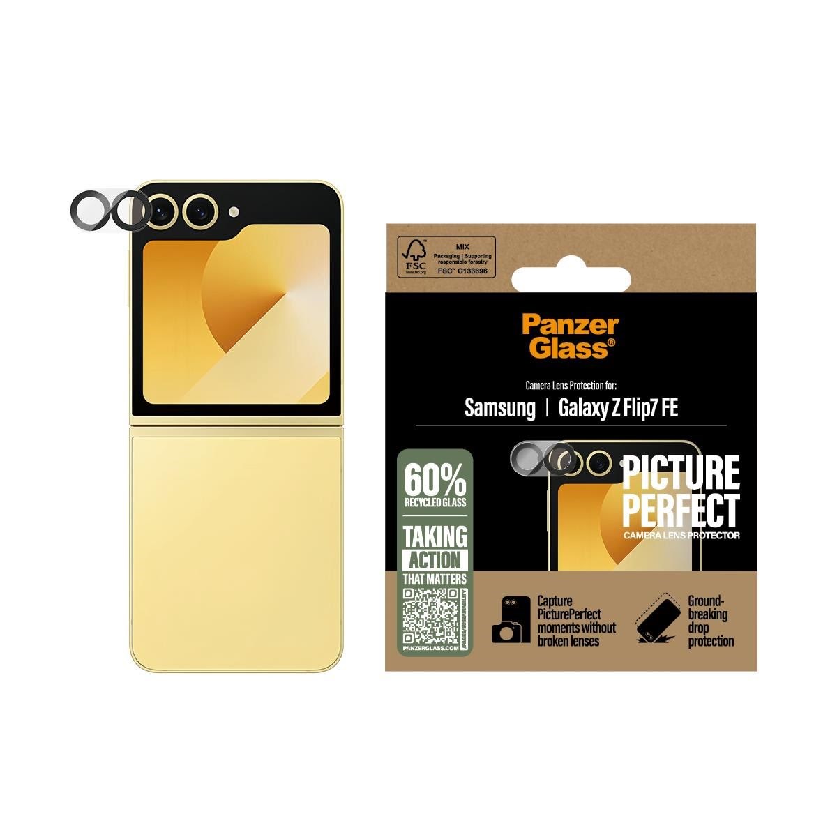 PanzerGlass PicturePerfect Camera Lens Protector Samsung Galaxy Z Flip7 FE Beskyttelsesglas PG94511