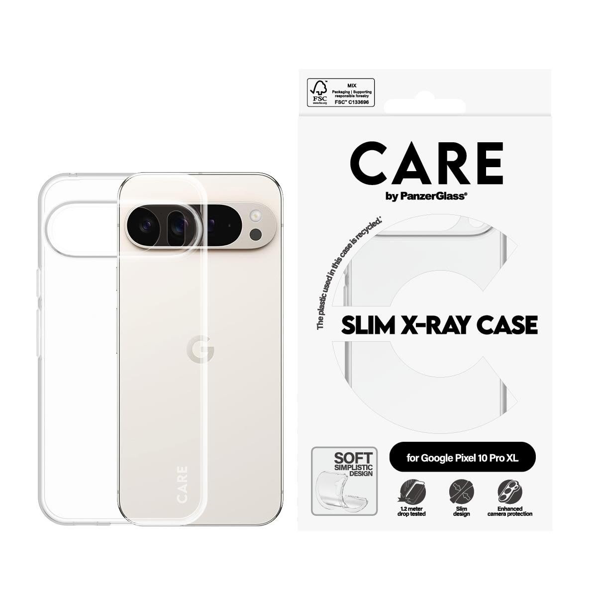CARE by PanzerGlass Fashionable Case Transparent X-Ray Soft Basic Google Pixel 10 Pro XL