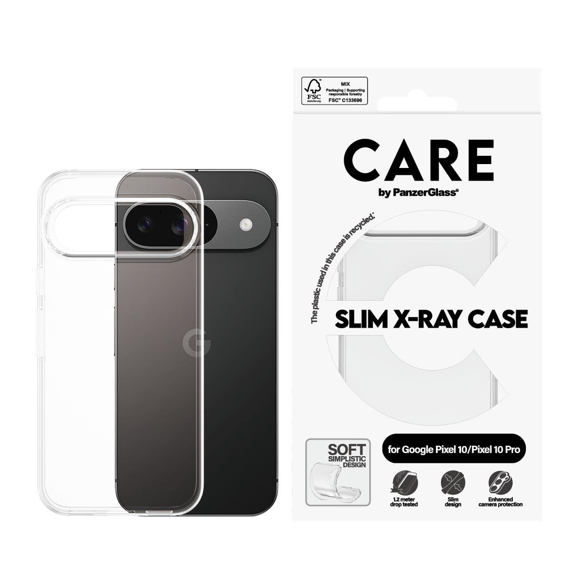 CARE by PanzerGlass Fashionable Case Transparent X-Ray Soft Basic Google Pixel 10 | 10 Pro Mobilcover CR65443