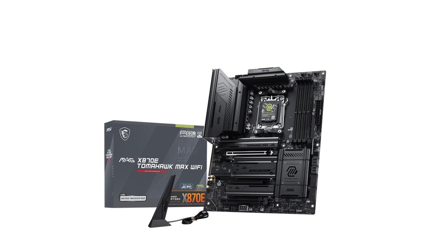 MSI MAG X870E TOMAHAWK MAX WIFI Bundkort - AMD X870E - AMD AM5 - DDR5 RAM - ATX