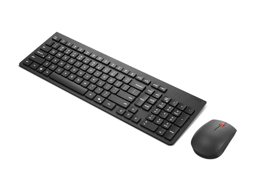 Lenovo Essential Wireless Combo Gen 2 - keyboard and mouse set - QWERTY - Danish - black Input Device - Tastatur & Mus sæt - Dansk - Sort Tastatur 