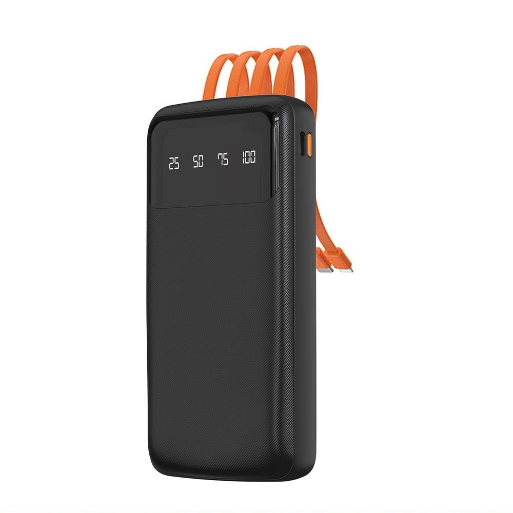 Dudao K6Pro Universal 10000mAh Power Bank with USB Cable USB Type C Lightning white (K6Pro-white) - 10000 mAh