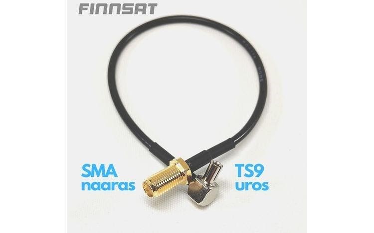 Finnsat adapter cable SMA female - TS9 Antennekabel STK-01