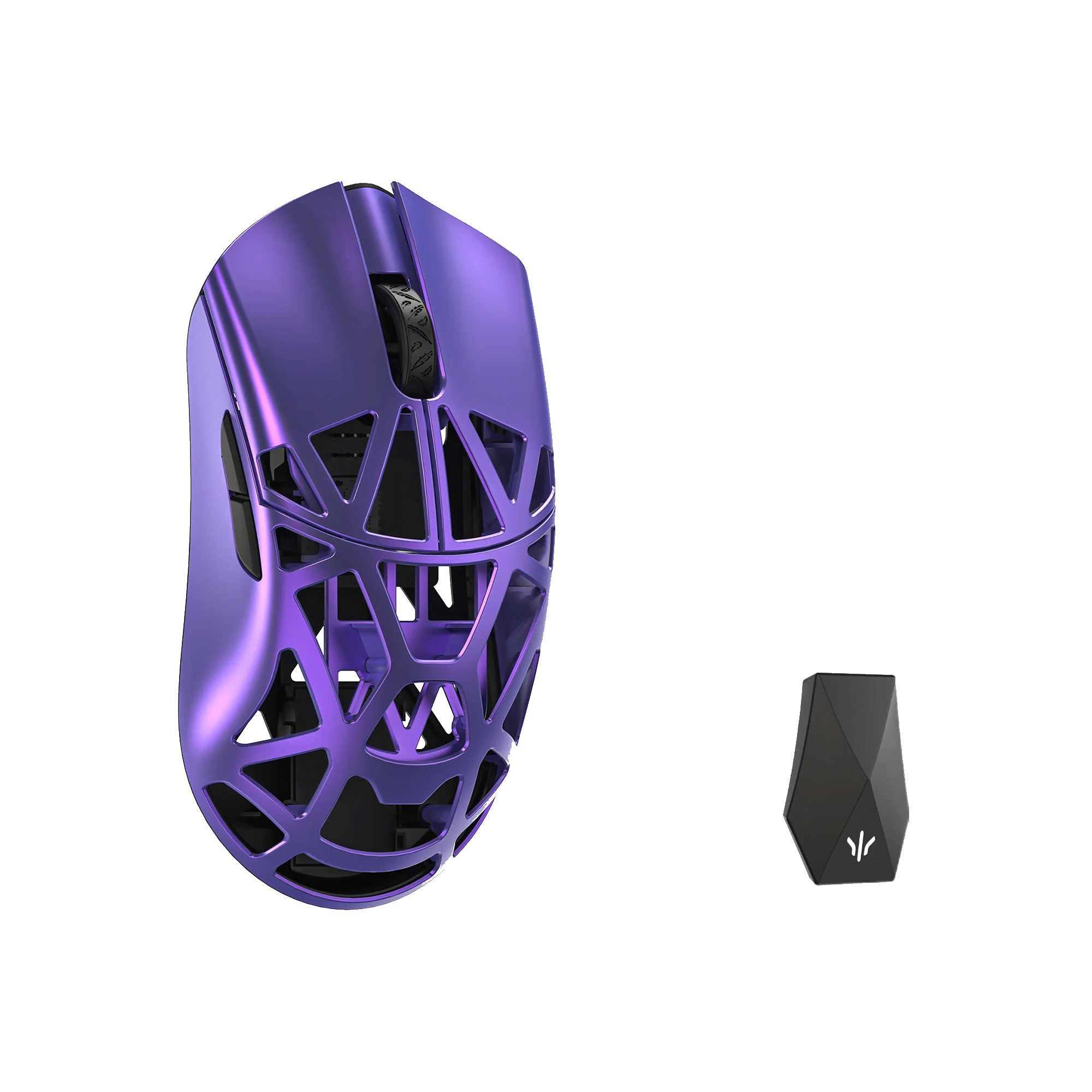 WLMouse Beast X Max (Solid Side + Omron) / Wireless 8K / Magnesium - Gaming Mus - Optisk - 5 knapper - Lilla Mus MAX-Purple-O-SHIXIN