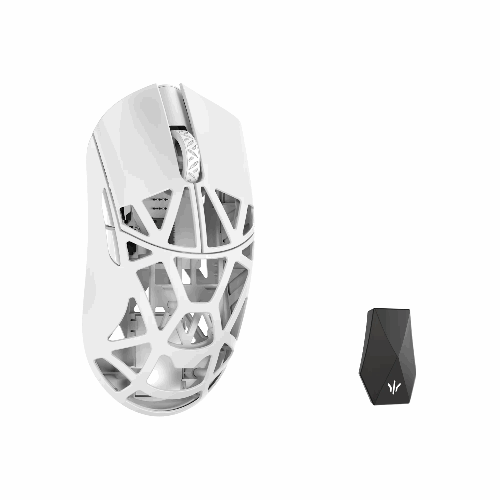 WLMouse Beast X Max (Solid Side + Omron) / Wireless 8K / Magnesium - Gaming Mus - Optisk - 5 knapper - Hvid