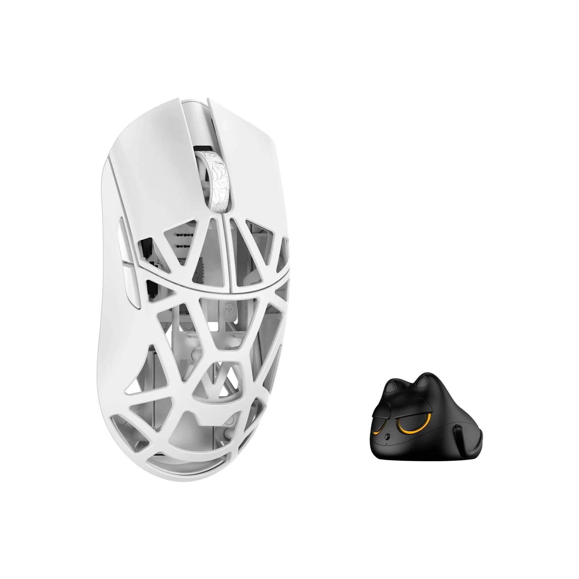 WLMouse Beast X Mini Pro (Solid Side + Omron) / Wireless 8K / Magnesium - Gaming Mus - Optisk - 5 knapper - Hvid Mus MINI-SHIXIN-White-O