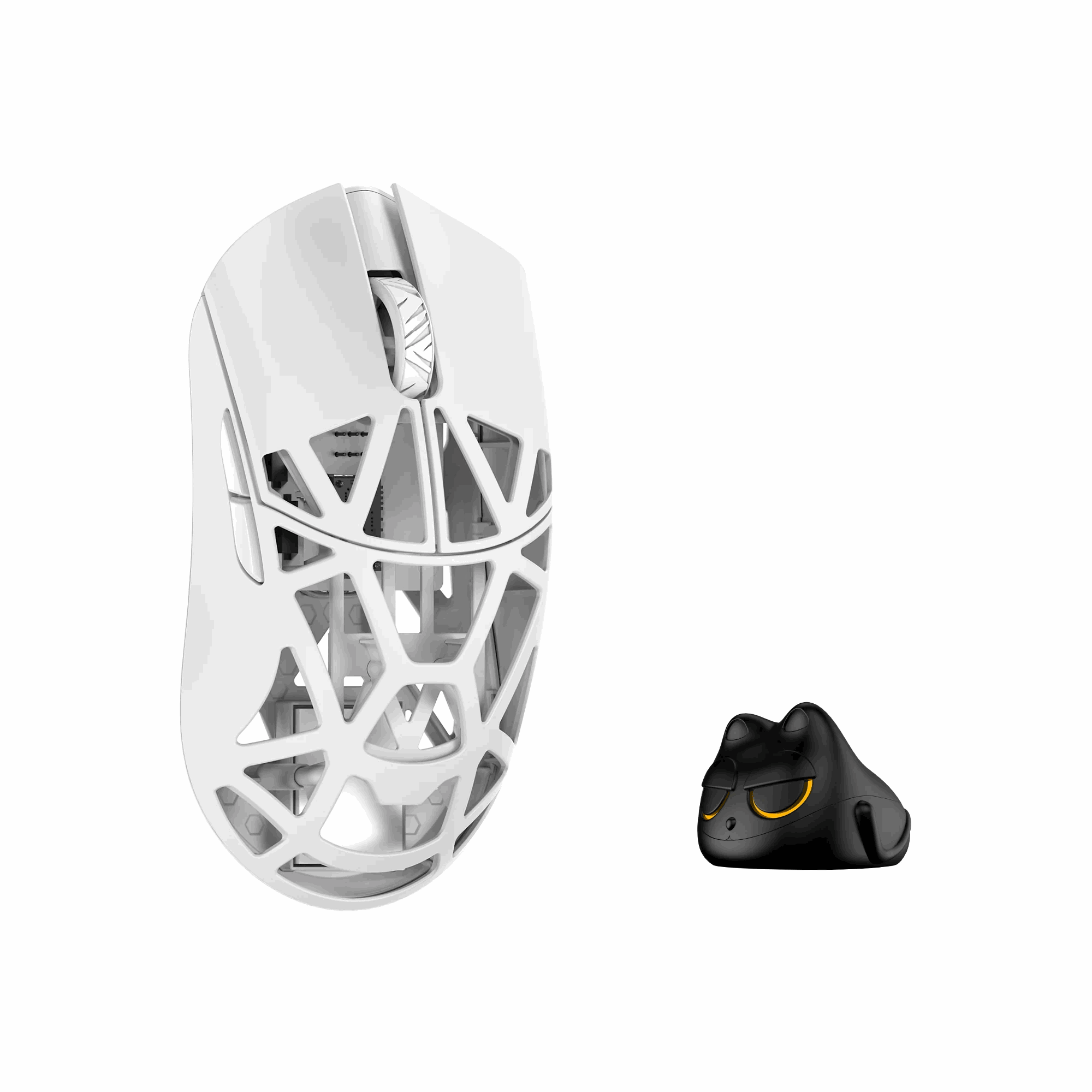 WLMouse Beast X Pro (Solid Side + Omron) / Wireless 8K / Magnesium - Gaming Mus - Optisk - 5 knapper - Hvid