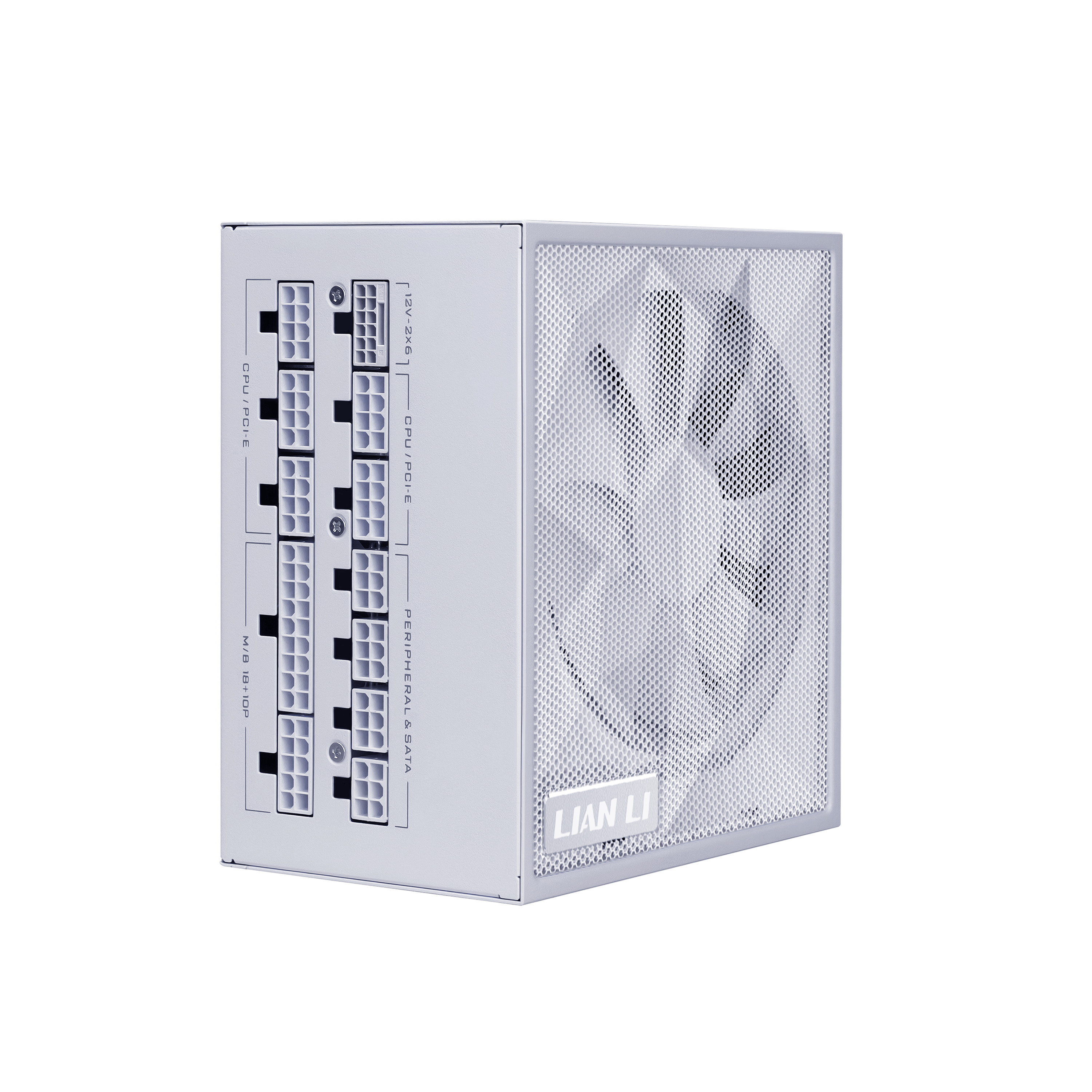 Lian Li SX1200P (White) Strømforsyning - 1200 Watt - 120 mm - ATX 3.1 - 80 Plus Platinum certified Strømforsyning Hvid G9P.SX1200P.W000.EU