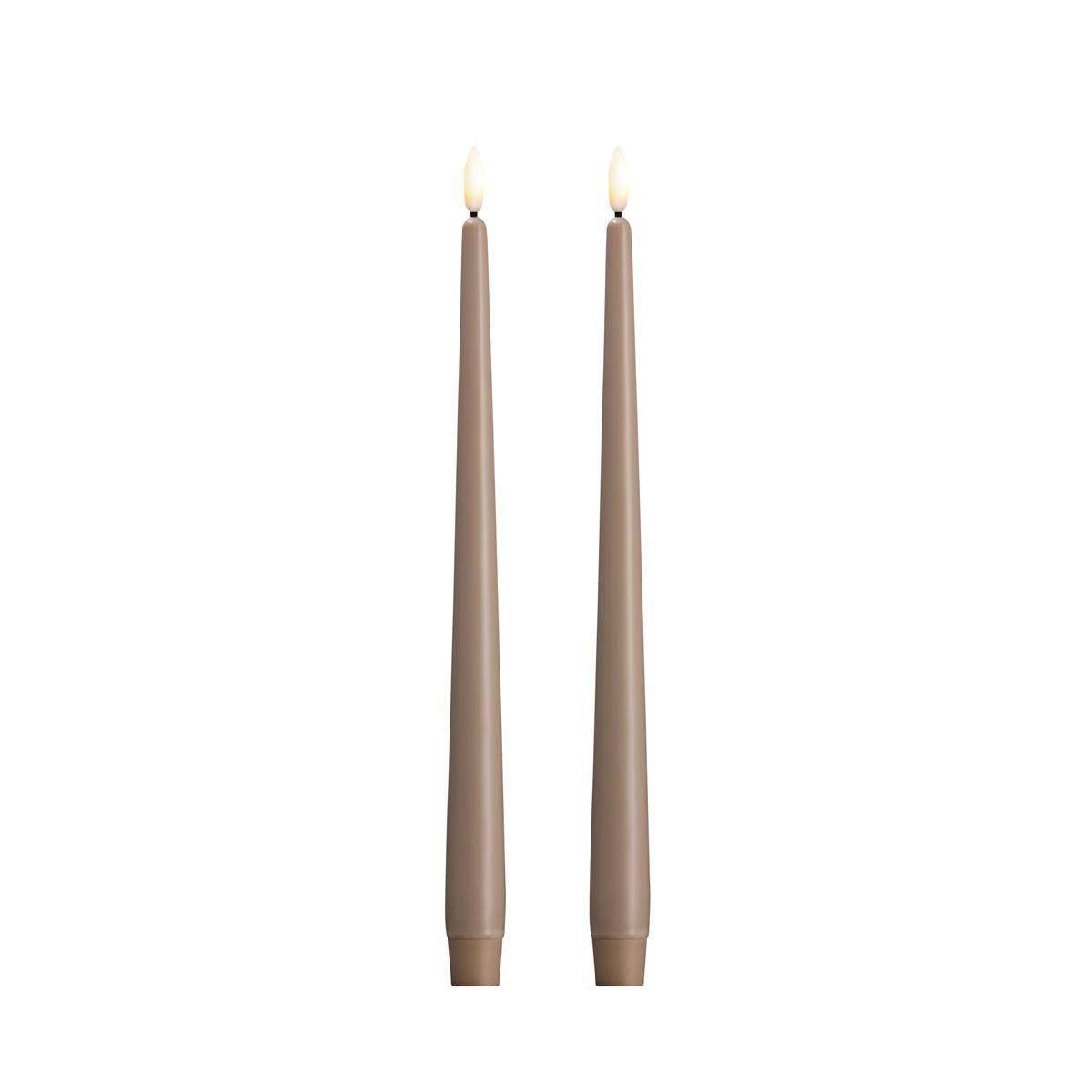 Moods & More LED taper candle - Slim - Sand - 23x300 mm - 2 pcs Boligindretning M50-SD023300
