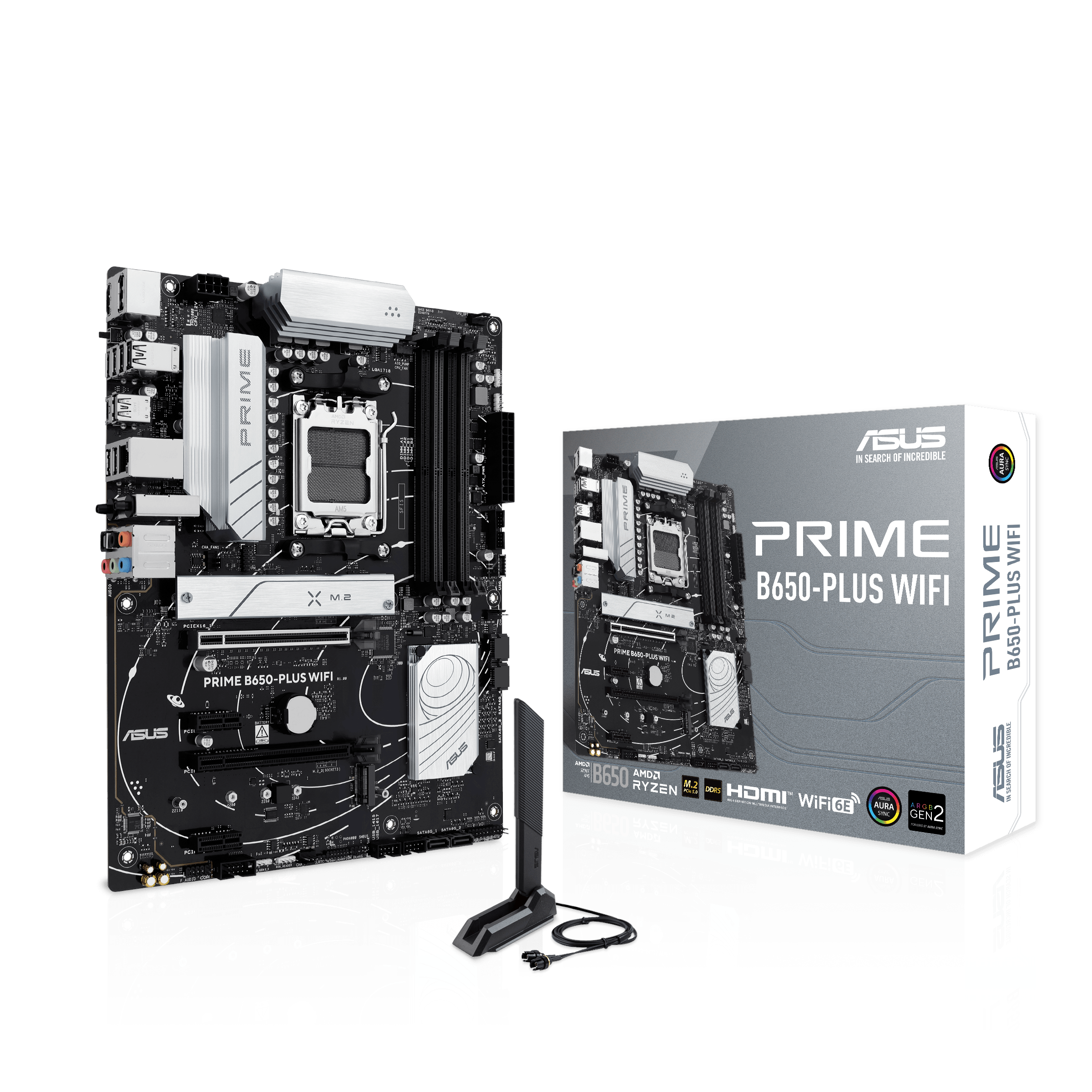ASUS PRIME B650-PLUS WIFI Bundkort - AMD B650 - AMD AM5 - DDR5 RAM - ATX