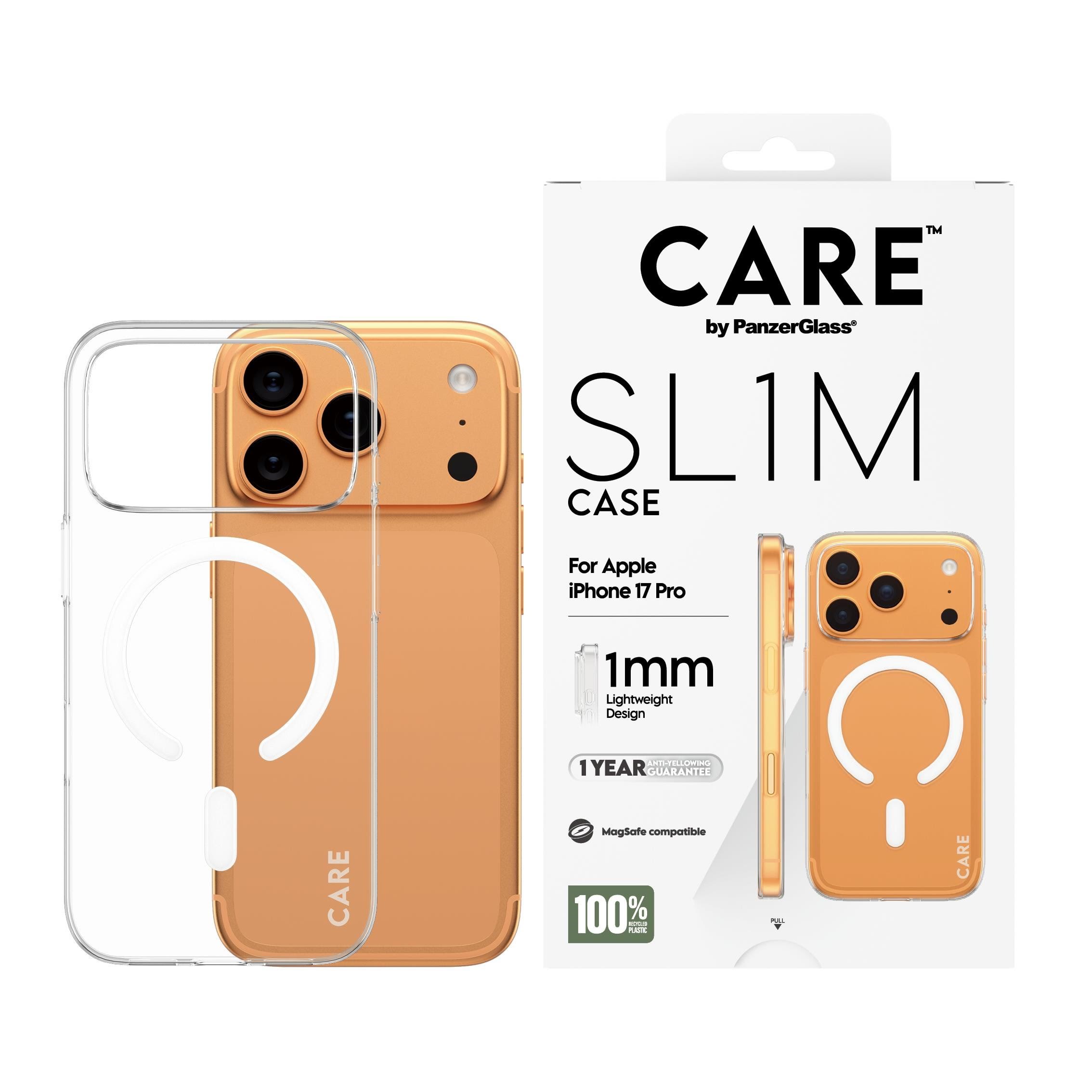 CARE by PanzerGlass SL1M Case Transparent w. MagSafe iPhone 17 Pro Mobilcover CR10709