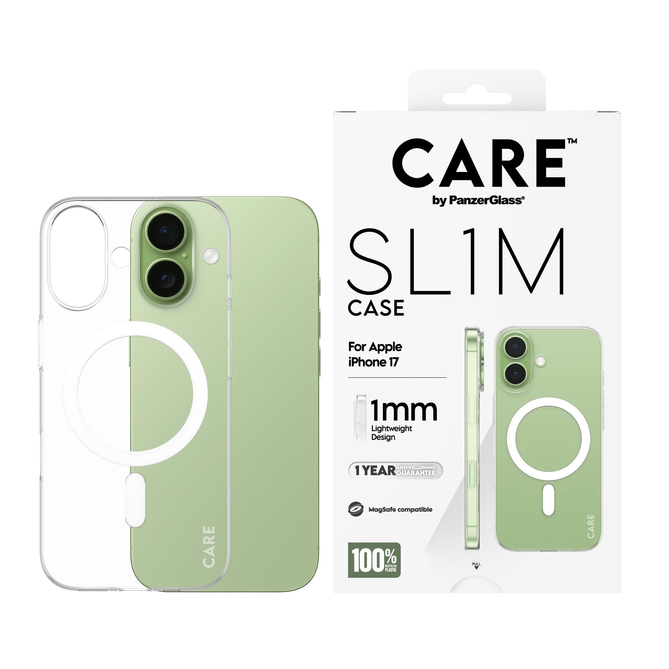 CARE by PanzerGlass SL1M Case Transparent w. MagSafe iPhone 17 Mobilcover CR29411
