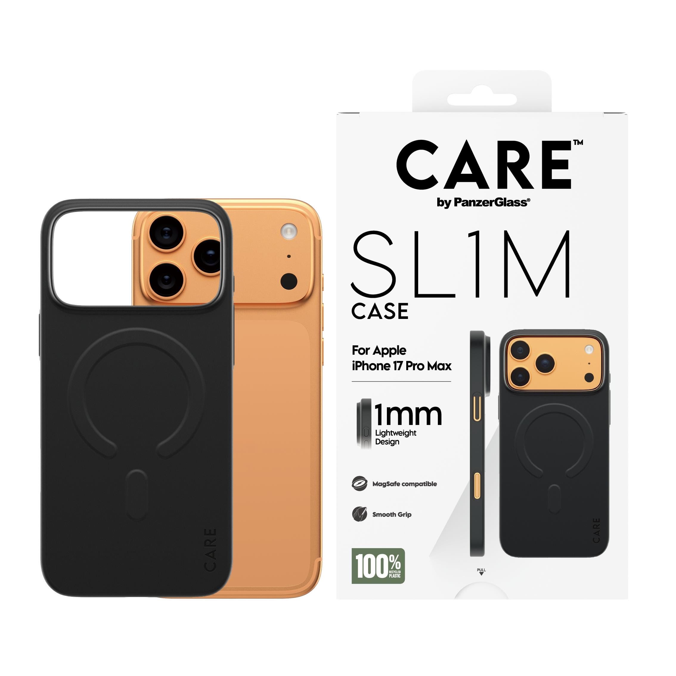 CARE by PanzerGlass SL1M Case Black w. MagSafe iPhone 17 Pro Max Mobilcover CR35749